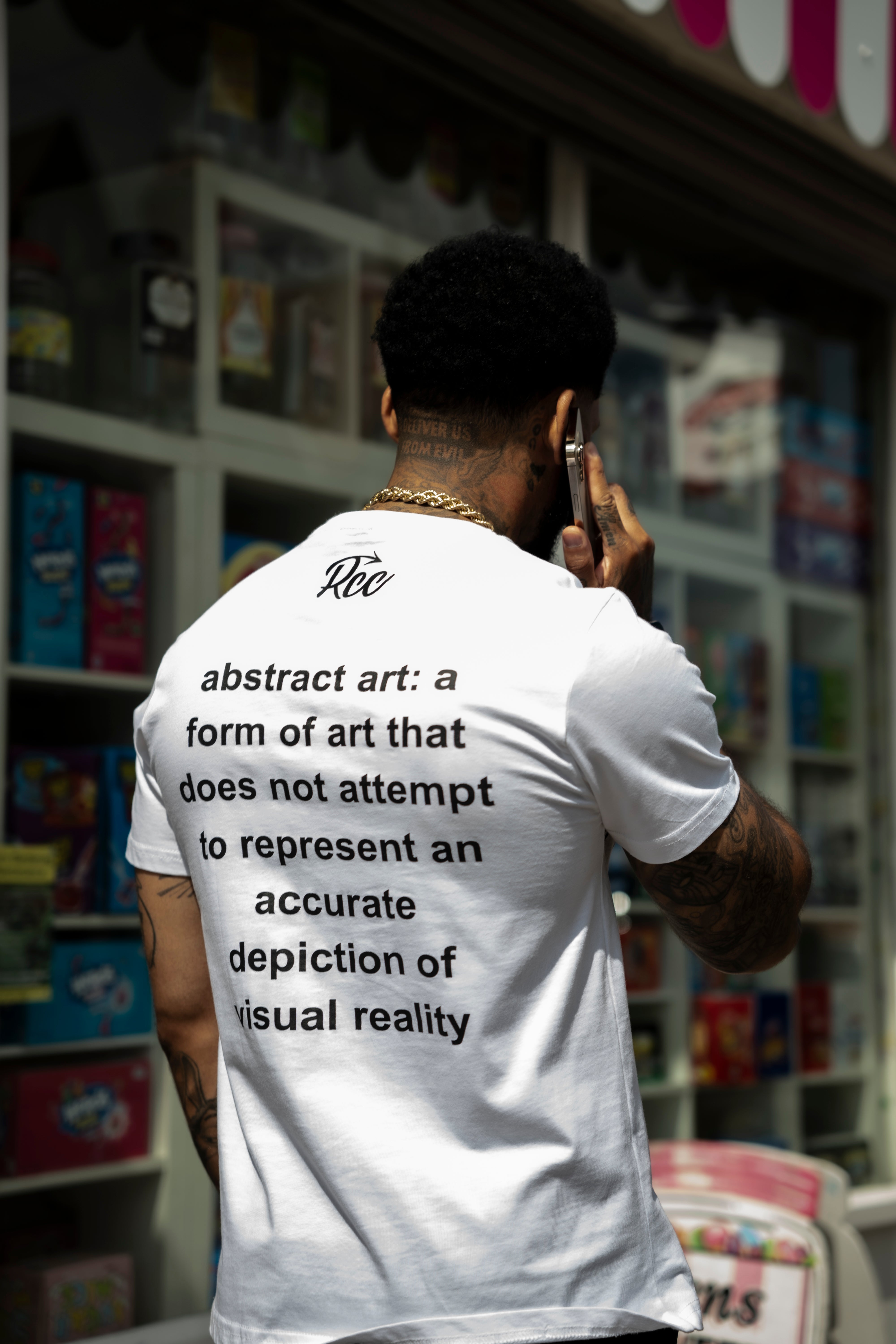 RK ABSTRACT TEE WHITE